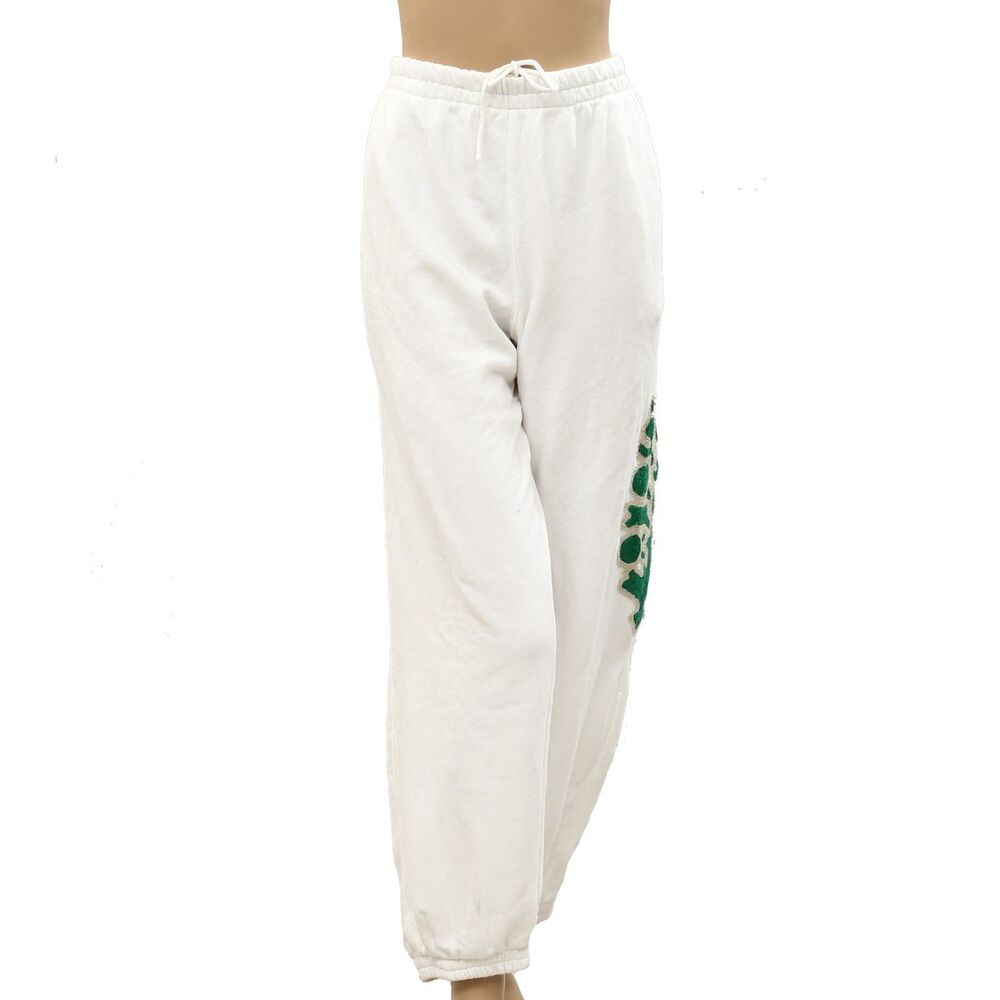Free People FP Movement All Star Embroidered Trouser Pants White Soft L 287388 - Picture 3 of 9